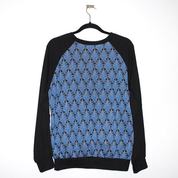 Chiffon Sleeve Sparkle Crewneck Size Large - Picture 3 of 3